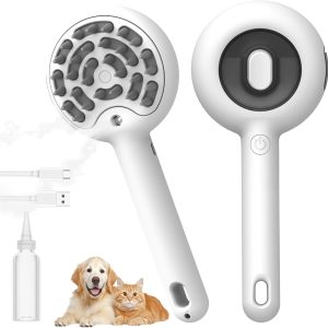6-in-1 Pet Steam Care Set, Dual spray massage shedding comb, suitable for long and short-haired cats and dogs
