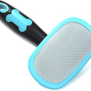 Pet De-shedding and Grooming Tool - Pet Massage Brush (Blue)