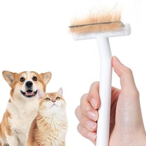 Short-Haired Cat and Dog De-shedding Grooming Comb - Gentle and Efficient, Easily Removes Loose Pet Hair